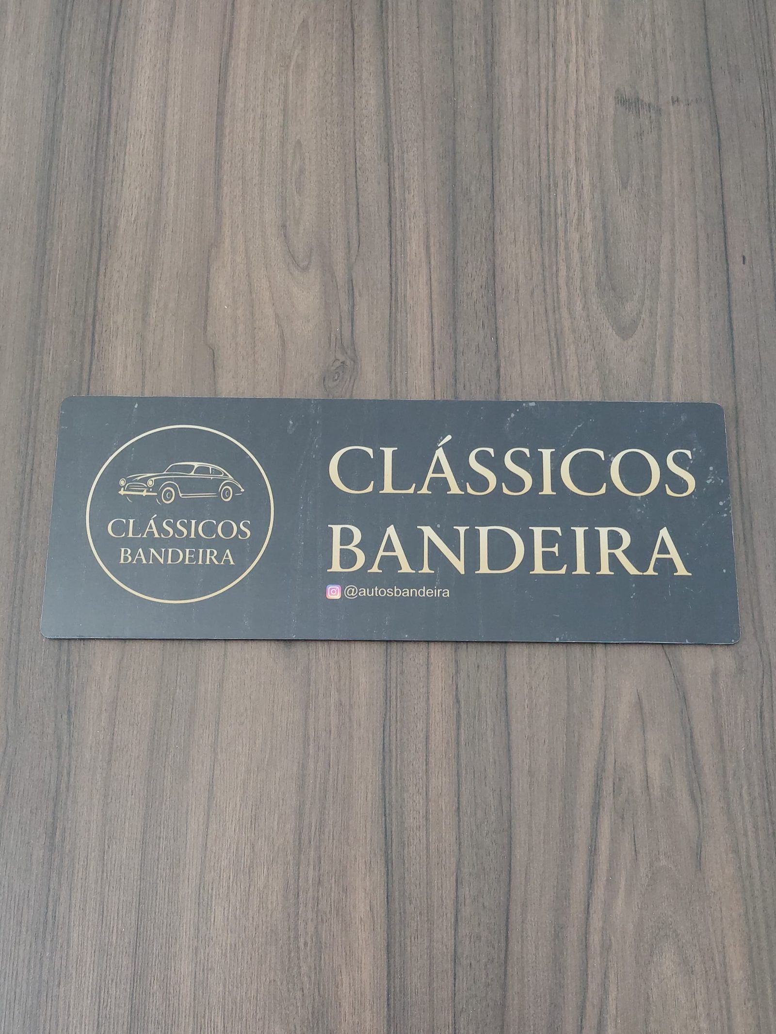 Placa de sinalização Clássicos Bandeira em ACM personalizado